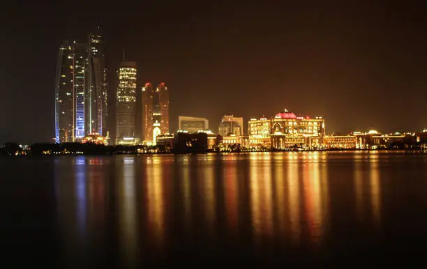 Abu Dhabi Skyline at Night