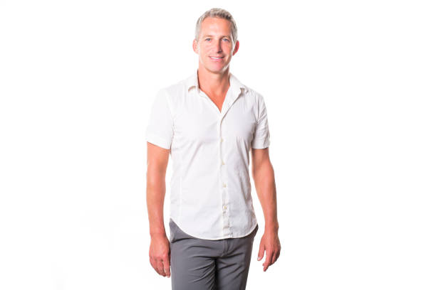 istock Portrait of confident mature man standing on white background 849479638
