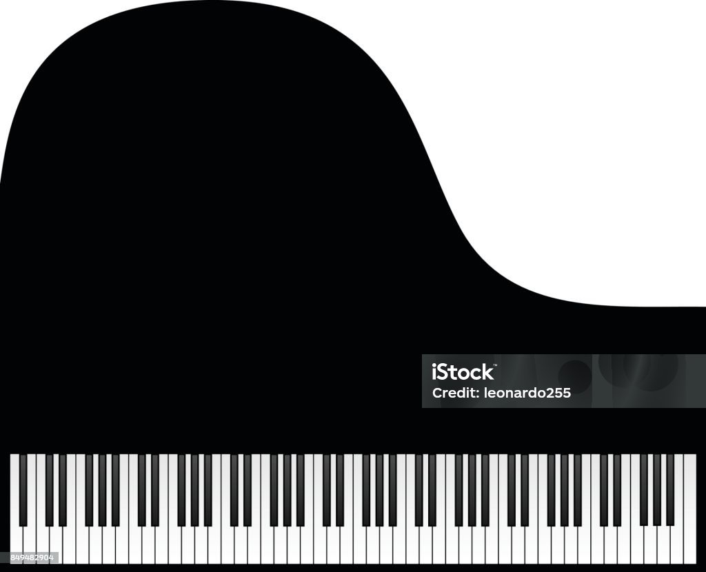 Grand Piano clavier - clipart vectoriel de Affiche libre de droits