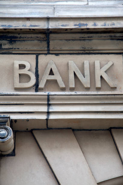 istock Bank Sign on Building Facade 849490040