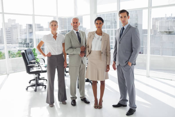 istock Group of business people standing in line 849493664