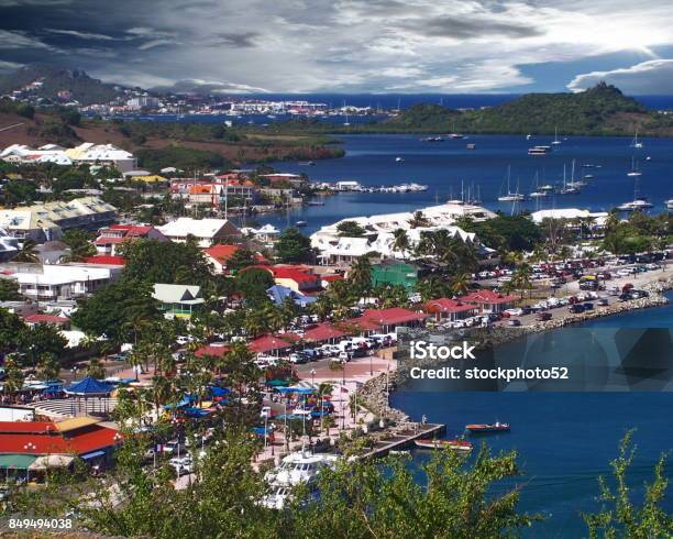 Marigot Saint Martin Stock Photo - Download Image Now - Aerial View, Island, Saint Martin - Caribbean