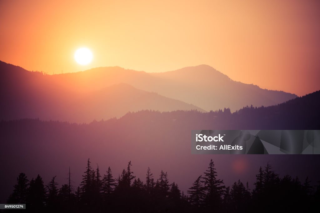Smoky Mountain Sonnenuntergang - Lizenzfrei Berg Stock-Foto