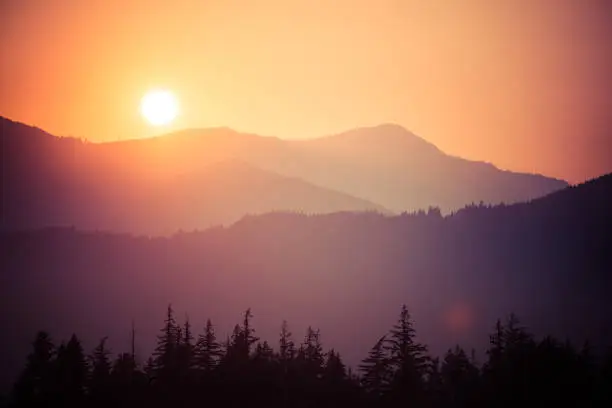 Photo of Smoky mountain sunset