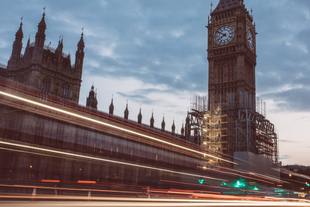 londyn big ben w dzień - london england victorian style big ben dark zdjęcia i obrazy z banku zdjęć