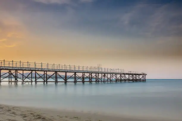 The Old Bridge on the beach