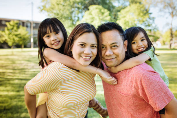 istock Happy family of four 849555670