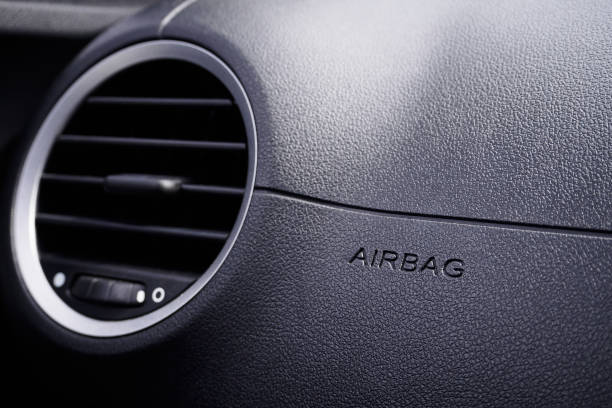 istock Safety airbag sign in the car 849558510