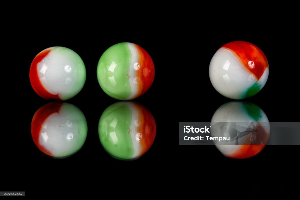 Marbles Still life of three marbles Canada Stock Photo