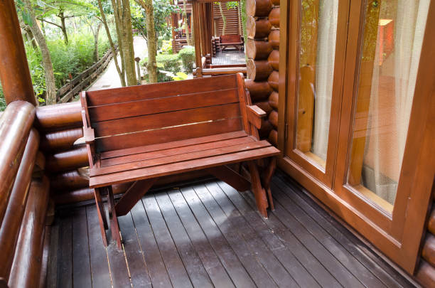 istock Outdoor furniture: teak wooden chair 849563728