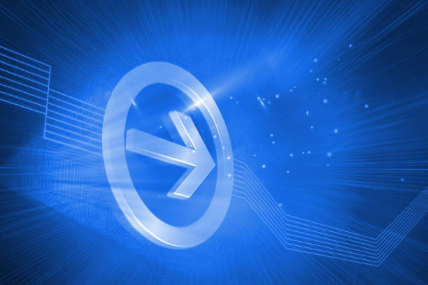 istock Digitally generated arrow pointing to the right 849566590