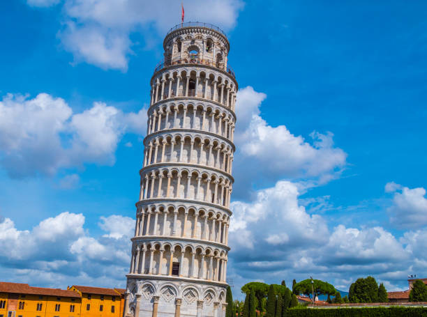 istock Amazing Leaning Tower of Pisa against blue sky 849578664