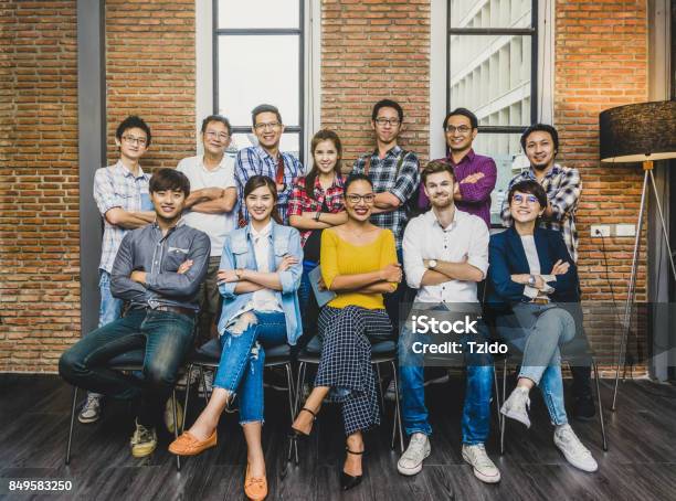 Group Of Asian And Multiethnic Business People With Casual Suit Working In The Modern Office People Business Group Concept Stock Photo - Download Image Now