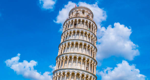istock Amazing Leaning Tower of Pisa against blue sky 849586014