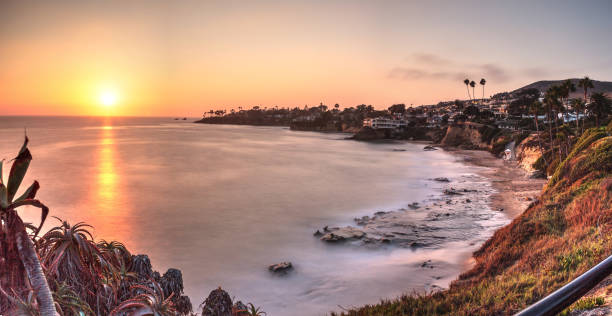 istock Sunset over Divers Cove Beach in Laguna Beach 849586532