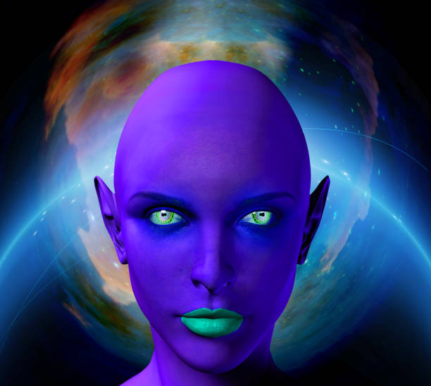 istock The face of an alien 849587082