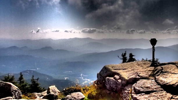 istock Mountain Ranges - Peaks in the Mist (Dark) 849592650