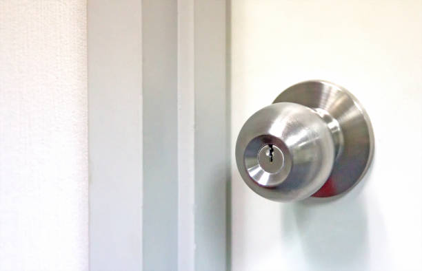 istock Door knob isolated on white background 849606972
