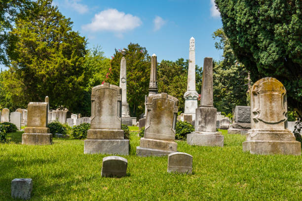 istock Monuments and Headstones in a Civil War Era Cemetery 849633564