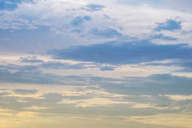 Closeup beautiful sky with cloud in the evening textured background