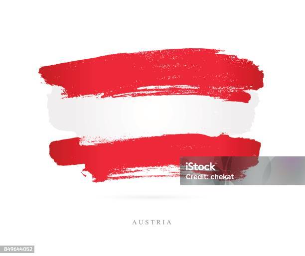 Flag Of Austria Vector Illustration Stock Illustration - Download Image Now - Austria, Flag, Illustration