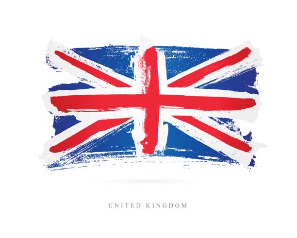 flaga wielkiej brytanii - flag britain stock illustrations