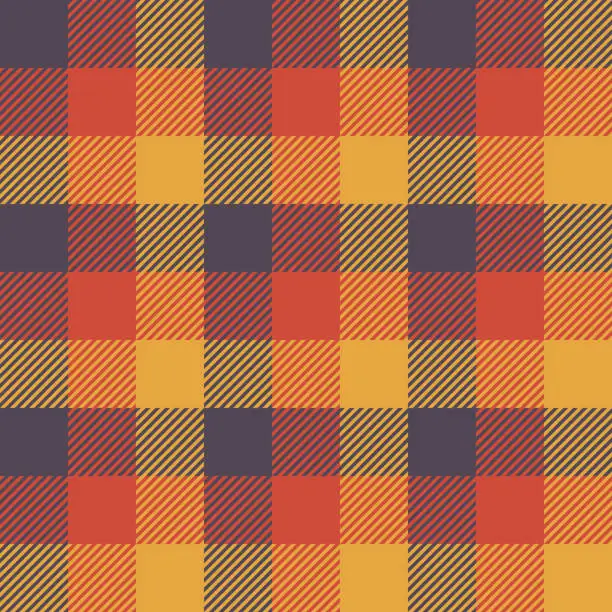 Vector illustration of Halloween Tartan Seamless Pattern Background