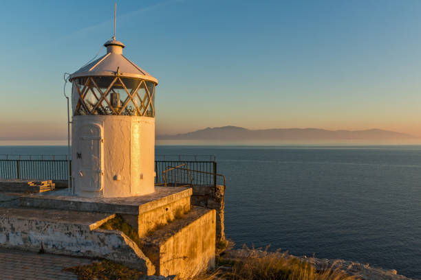 istock Sunset over Lighthouse in Kavala, Greece 849692926