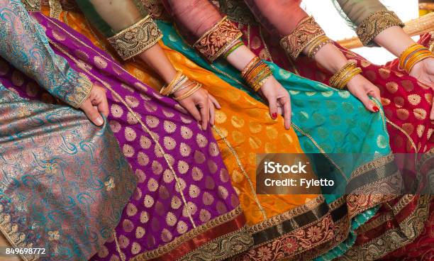 Bollywood Dancers Dress Stock Photo - Download Image Now - India, Culture of India, Sari