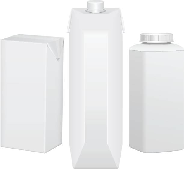 istock Set of cardboard package for beverage, juice, milk or yogurt 849699690