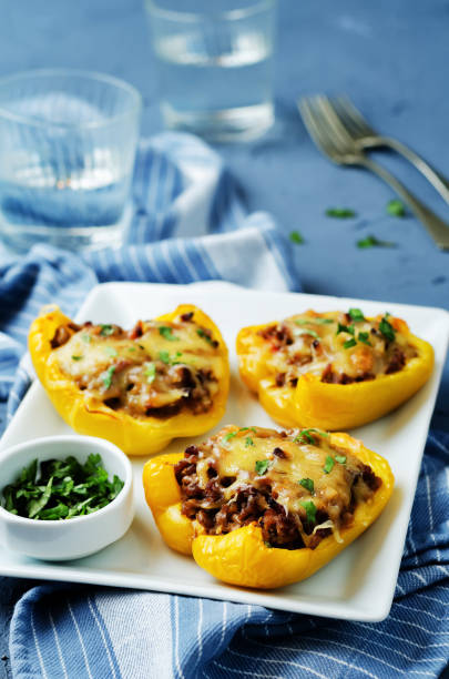istock Minced meat stuffed yellow Bell pepper 849711092