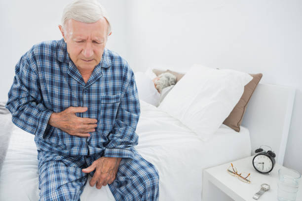 istock Aged man suffering with belly pain 849716596