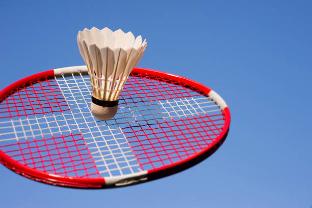istock Badminton play closeup and sky blue 849719060