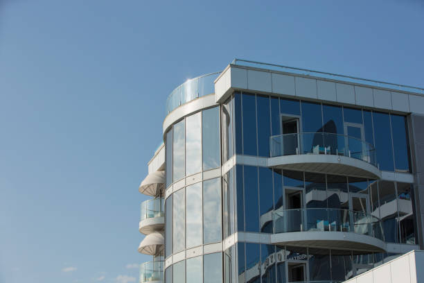 istock Glass building, hotel against the blue sky 849740390