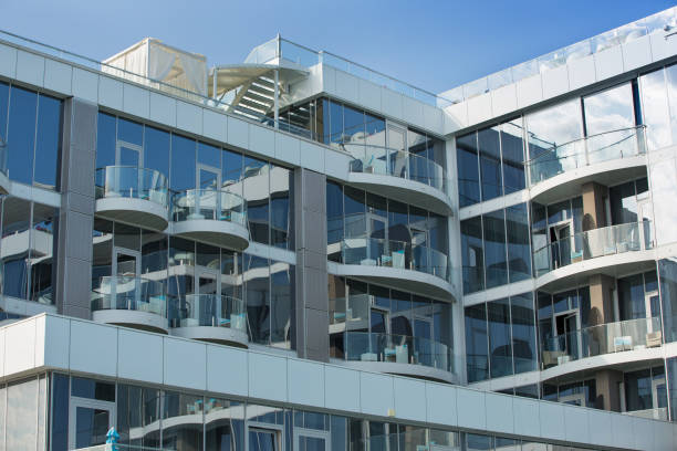 istock Glass building, hotel against the blue sky 849740554