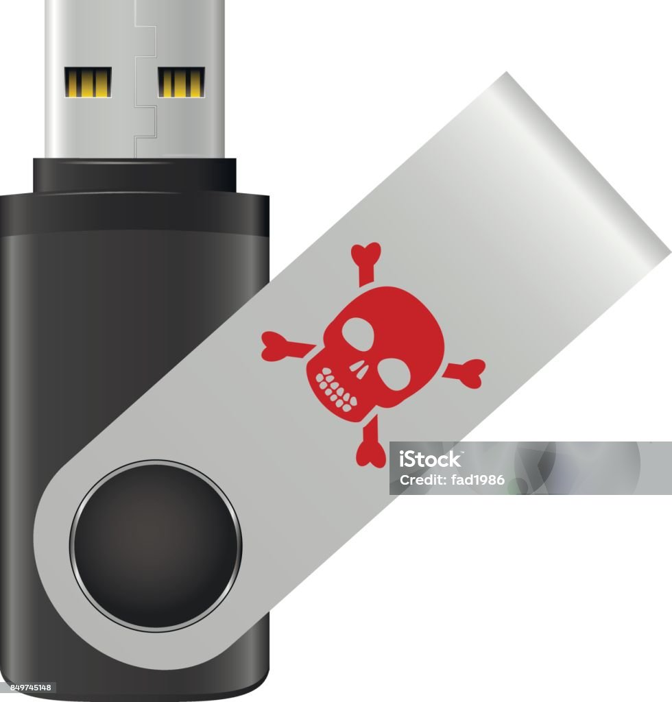 Usb Flash Infected Computer Virus Stock Illustration - Download Image Now - USB Stick, Hacker, Abstract - iStock