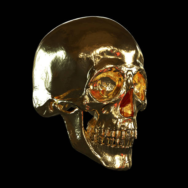 istock golden skull isolated on black background 849748752