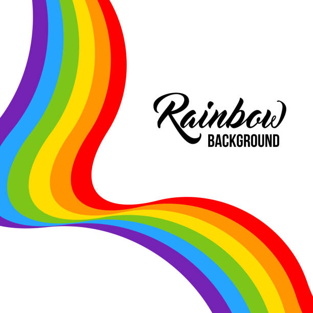Rainbow background LGBT colors. Abstract geometric pattern. Rainbow background LGBT colors. Abstract geometric pattern. Vector illustration. Colorful wave, wavy LGBT flag. rainbow borders stock illustrations