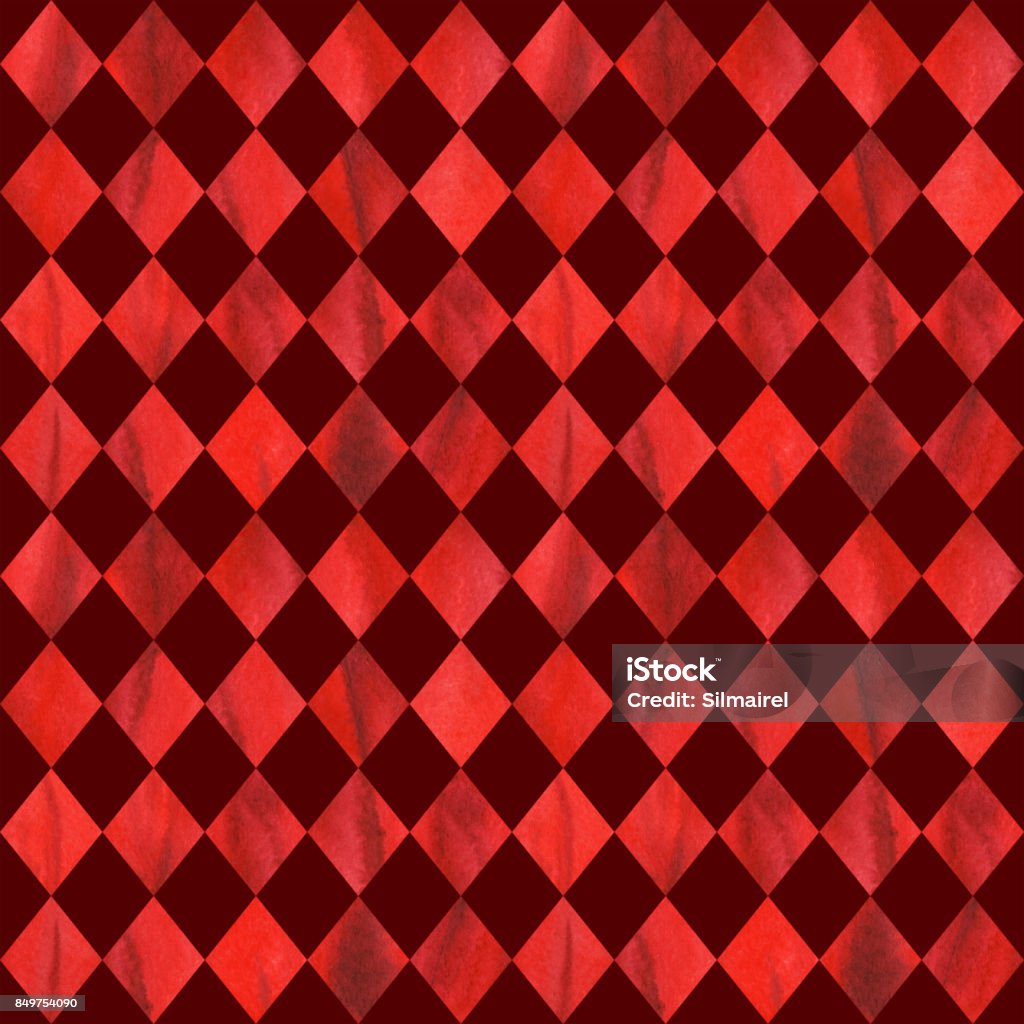 Ruby Geometric Pattern Watercolor Red Ruby Rhombus Geometric Seamless Pattern Texture ...