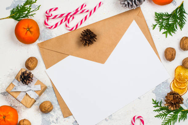 istock Envelope with paper ready for writting a letter to Santa Claus 849756848
