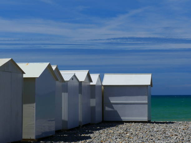 istock Beach cabins at Le Treport, France 849757410