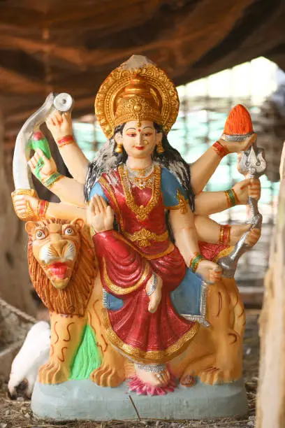 Sculpture of goddess durga