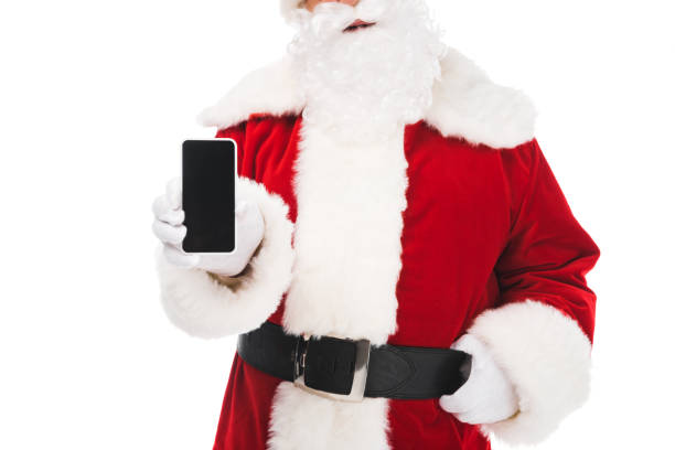 istock santa claus with smartphone 849763990