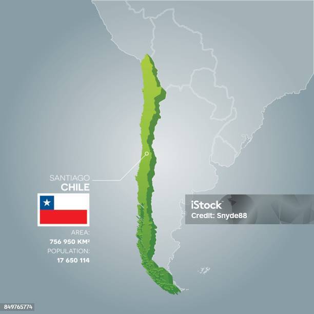 Chile Information Map Stock Illustration - Download Image Now - Chile, Map, Country - Geographic Area