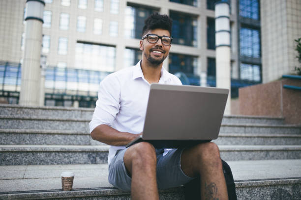 istock Business man in city 849778660