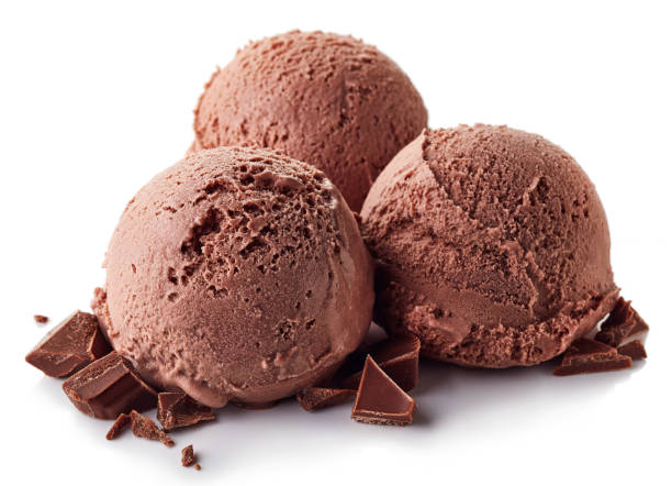 istock Three chocolate ice cream balls 849782060