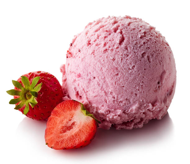istock Strawberry ice cream ball 849782446