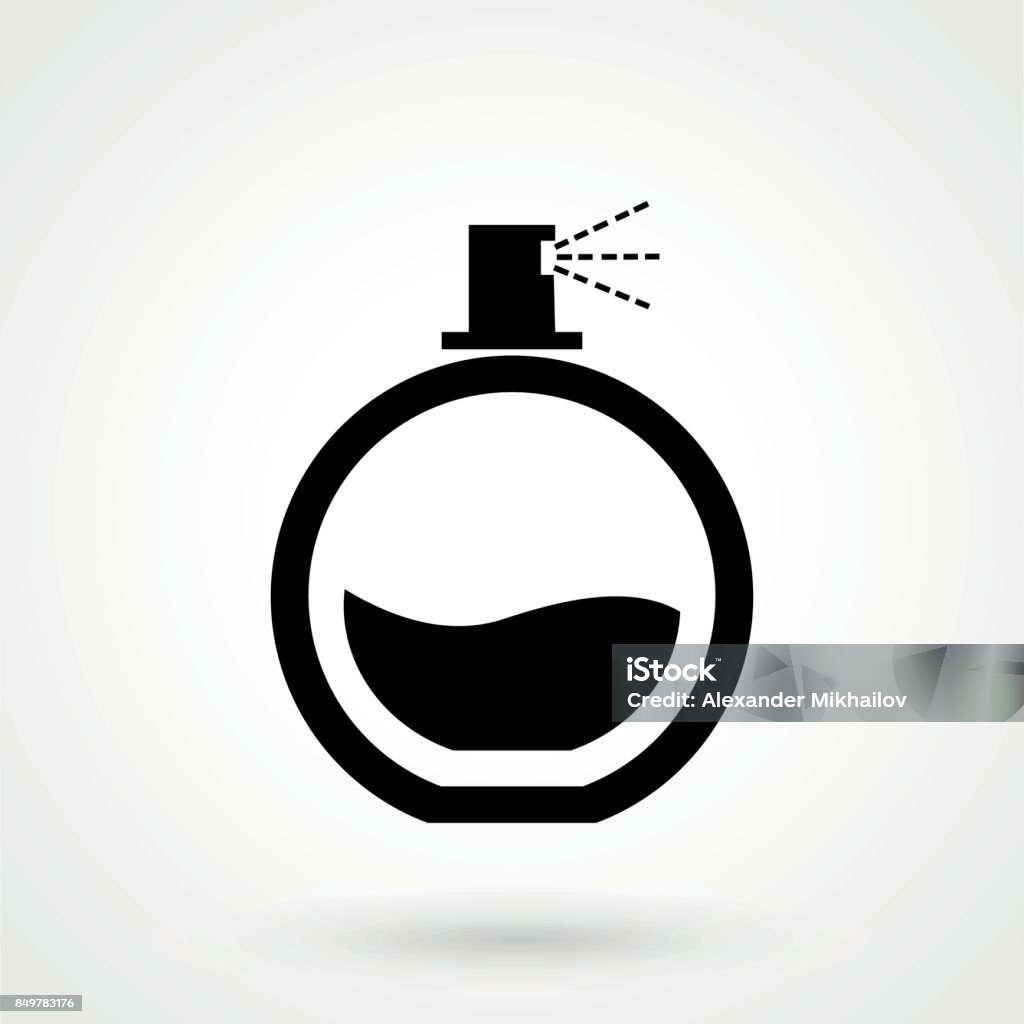 perfume icon isolated on background. Modern flat pictogram, business, marketing, internet concept. Trendy Simple vector symbol for web site design or button to mobile app. Logo illustration Icon Symbol stock vector