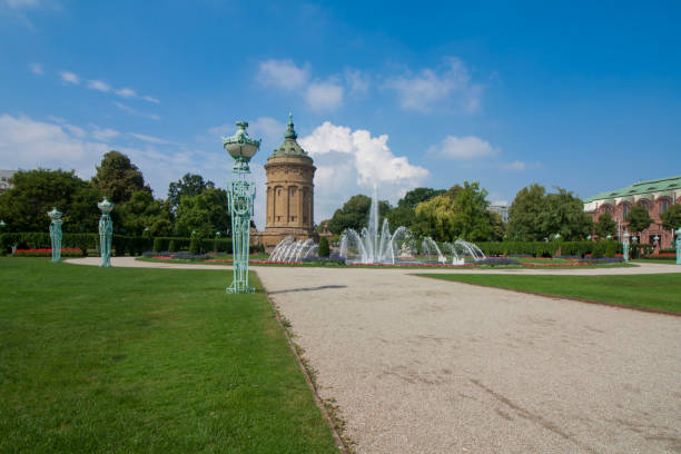 istock Fountains At Friedrichsplatz With Mannheim Water Tower 849783740
