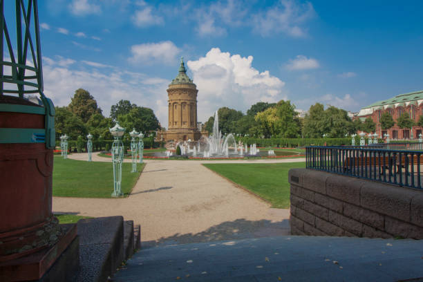 istock Fountains At Friedrichsplatz With Mannheim Water Tower 849783742